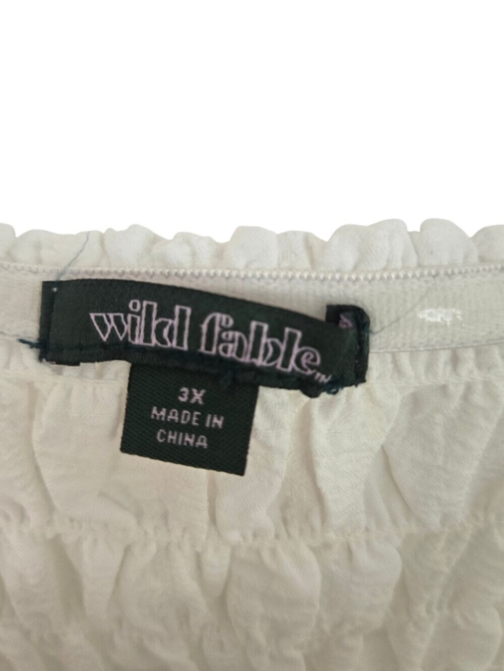 Wild Fable White Smocked Tiered Mini Dress Plus Size 3X - Picture 4 of 6